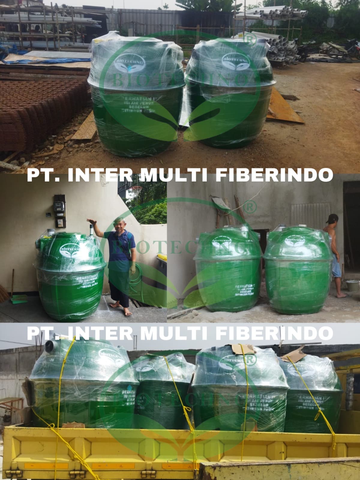 Bio Tank FRP untuk pengolahan limbah domestik rumah dan gedung