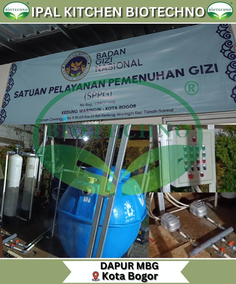 Dapur MBG Bogor modern dengan sistem sanitasi dan pengolahan limbah