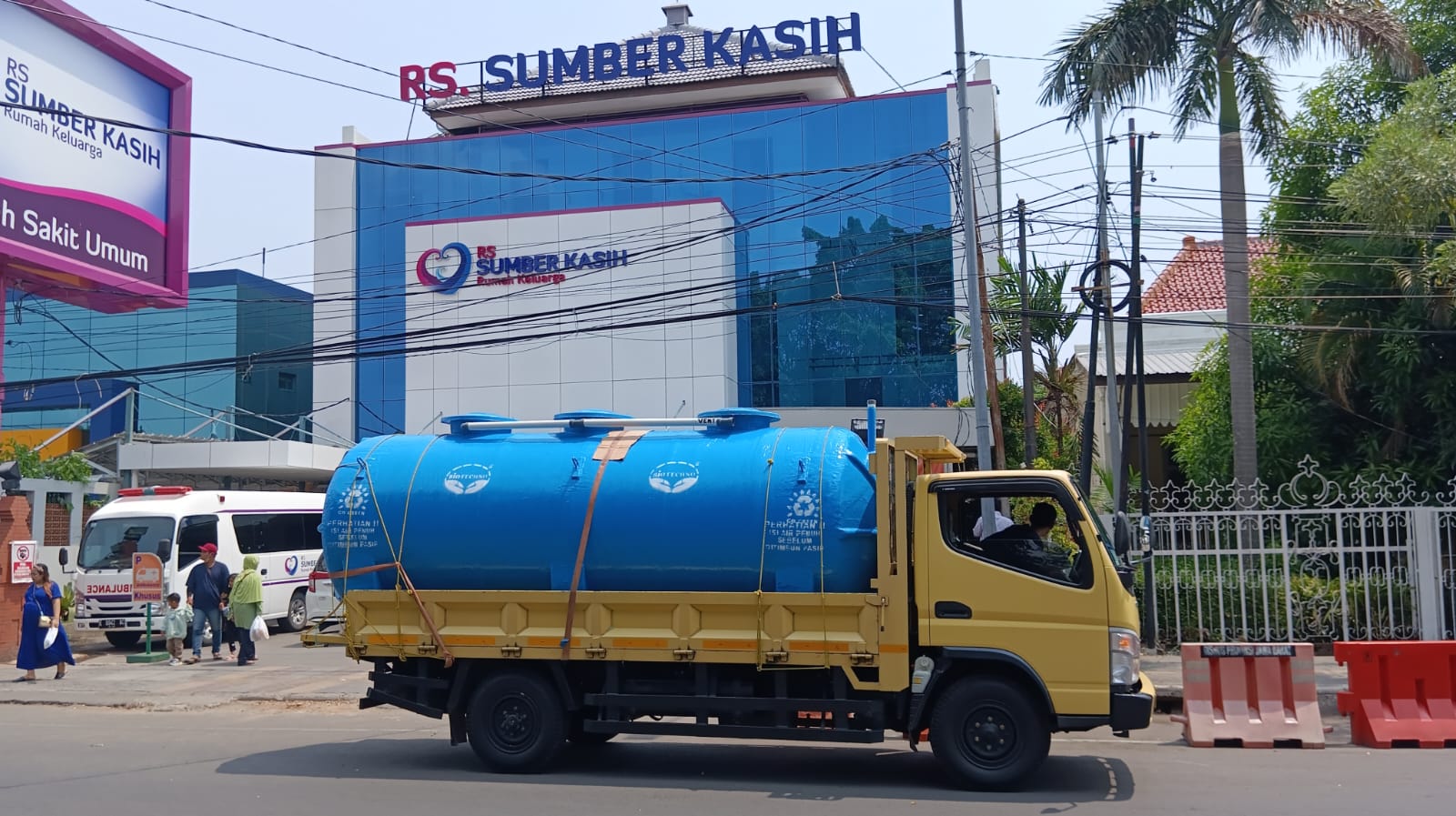 STP rumah sakit dengan tangki FRP untuk pengolahan limbah domestik fasilitas kesehatan